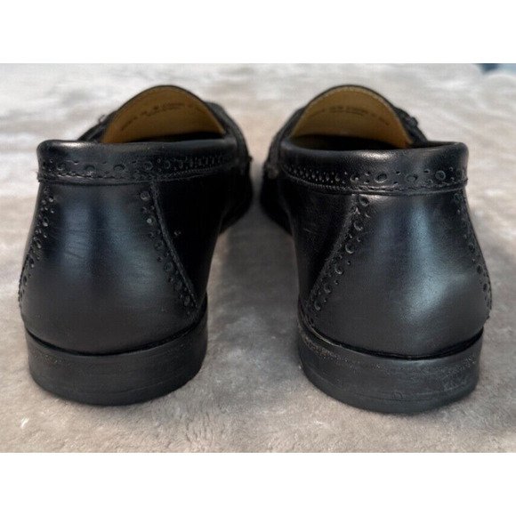 Cole Haan Pinch Hand Sewn Grand OS Black Leather Buckle Loafers Mens Size 10